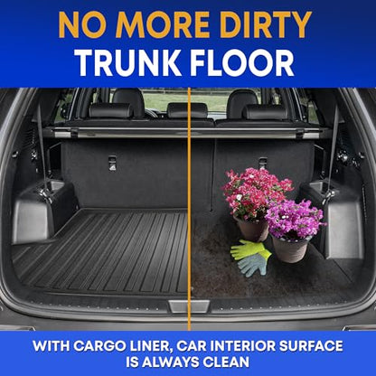Premium Cargo Liner for KIA Sorento 5 Seat Model Trunk Layout Behind 2 Row 2016-2020 - 100% Protection - Custom Fit Car Trunk Mat - All-Season Cargo Mat - 3D Shaped Laser Measured Trunk Liners