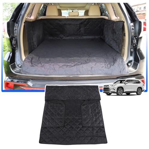 Cargo Liner Dog Seat Cover for Toyota Highlander 2015-2022, Waterproof Pet Trunk Cargo Cover Mat, Non-Slip Pet Cargo Liner, Scratch Proof Trunk Liner, Trunk Mat with Bumper Flap Protector