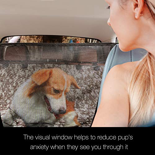 Dog Truck Seat Cover with Mesh Window 100% Waterproof Pet Seat Cover Durable Dog Truck Hammock Machine Washable X-Large Against Dirt and Dog Fur for Car and Large SUV, Trucks - color: Camouflage, size: Truck