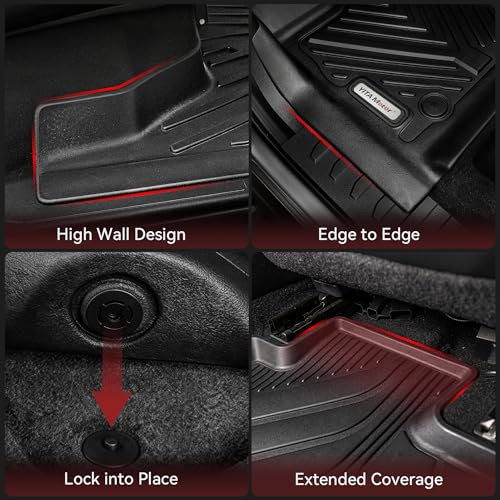 YITAMOTOR Floor Mats &Trunk Mat Fit for 2022-2026 Honda Civic Sedan (Not for Hatchback) / 2023-2026 Acura Integra TPE All Weather Custom Fit Car Liners Accessories, 1st & 2nd Row & Cargo Liner - style: 22-26 Honda Civic floor mats & cargo mats