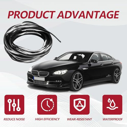 16FT (5M) Car Door Edge Protector, Universal U Shape Trim Molding Rubber Seal Protector with Fits Most Cars (Silver) - color: Silver