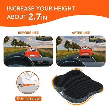 Lofty Aim Car Seat Cushion, Comfort Memory Foam Car Cushions for Driving (Gray)