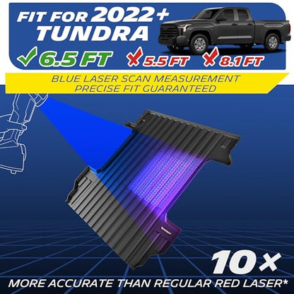 MICHELIN Truck Bed Mat for 2022-2026 Toyota Tundra 6.5 FT / 78.7" Only (Not Fit Drop-in Liners), All-Weather Truck Bed Liner, Custom Fit, Durable TPE Bedliner, Non-Slip - size: 1) Tundra | 22-26 | 6.5 FT