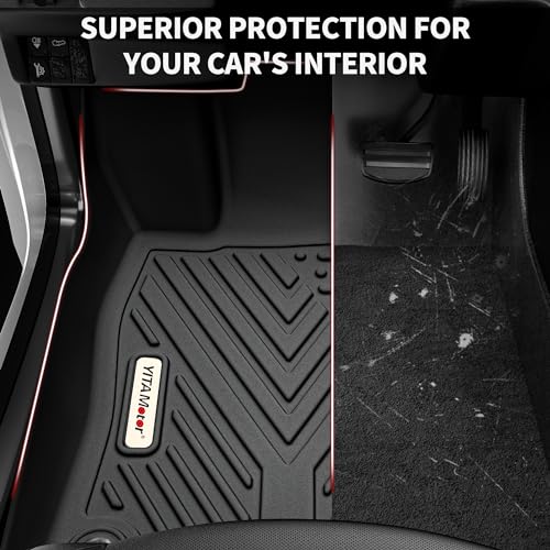 YITAMOTOR Floor Mats Fit for 2020-2025 2026 Kia Soul, Custom Fit Kia Soul Floor Liners All-Weather Protection, Heavy Duty Waterproof Car Mats Set, 1st & 2nd Row Black - style: 20-26 Kia Soul 1st&2nd