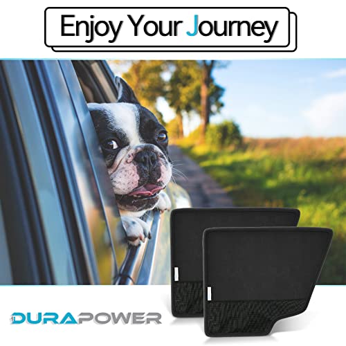 Durapower Dog Car Door Protector丨2 Pack Extra Big & Thick Anti Pet Scratching Waterproof Vehicle Door Covers Guard Truck Interior Panel Safe SUV Universal 600D Black