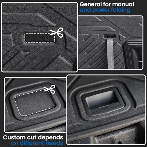 Cargo Mat Backrest Mats for 2024-2026 Chevy Traverse & 2024-2026 GMC Acadia & 2025 2026 Buick Enclave, Fit Both 7 & 8 Seats, All Weather TPE Cargo Liner Trunk Mat Car Accessories