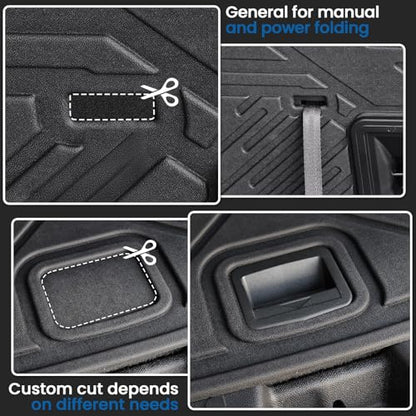 Cargo Mat Backrest Mats for 2024-2026 Chevy Traverse & 2024-2026 GMC Acadia & 2025 2026 Buick Enclave, Fit Both 7 & 8 Seats, All Weather TPE Cargo Liner Trunk Mat Car Accessories