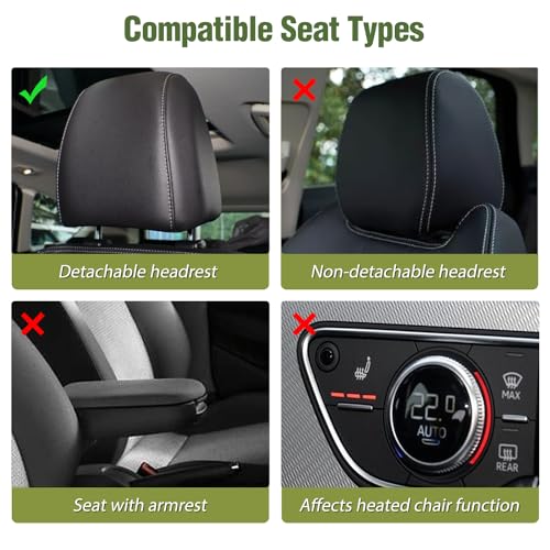 Nilight Car Seat Covers Custom Fit 2007-2024 Chevy Silverado GMC Sierra 1500 2500HD 3500HD Waterproof Wear-Resistant Faux Leather Anti Slip Cushion Set (2PCS Front Cover) - color: Front Sets 2 Seat, style: Chevy Silverado/GMC Sierra 2007-2024
