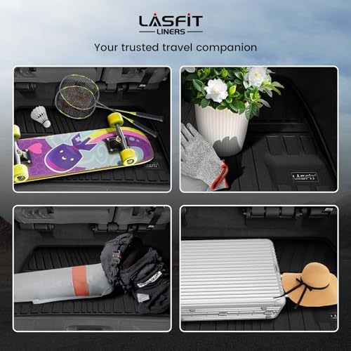 LASFIT Trunk Mat for Honda Odyssey 2018-2026, Custom Fit Cargo Mat, Waterproof All Weather, Kid & Pet Friendly, Easy Clean for Family Use - style: 7）For Honda Odyssey| 2018-2026 | Trunk Mat