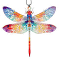 Dagonfly Ornament,Acrylic Car Rearview Mirror Charm Dragonflies Decorative Hanging Ornaments,Unique Dragonfly Gifts for Women (Dragonfly-1)