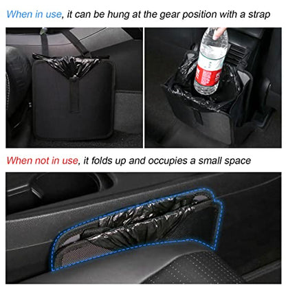 Foldable Trash Can, Hanging Waterproof Leakproof Storage Bag with Large Capacity, Car Interior Accessories (Large) - size: Large