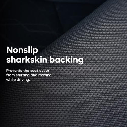 Nonaste Premium Car Seat Protector - Made with Neoprene to Resist Sweat, Odors, Spills & Pets - Odor-Resistant, Waterproof, Sweatproof & Easy to Clean Athletic Car Seat Protector - Black, 1 Pack
