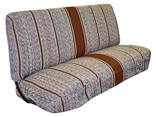 Universal Baja Saddle Blanket Bench Full Size Seat Cover Fits Ford, Chevrolet, Dodge, and Full Size Pickup Trucks (Brown) - color: Brown