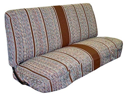 West Coast Auto Universal Baja Saddle Blanket Bench Full Size Seat Cover Fits Ford, Chevrolet, Dodge, and Full Size Pickup Trucks (Brown) - color: Brown