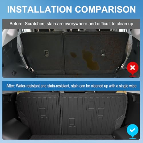 Xipoo Cargo Mat Compatible with 2016-2021 Tucson Trunk Mat Cargo Liner Trunk Liner TPE Back Seat Protector Replacement for 2016 2017 2018 2019 2020 2021 Tucson Accessories
