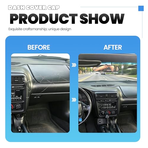 ECOTRIC Dash Cover Cap Compatible with 1997-2002 Camaro/Pontiac Firebird Dashboard Cover Bezel Overlay Black