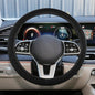 Elastic Stretch Steering Wheel Cover, Anti-Slip 15 inch Microfiber Odorless Breathable Ice Silk Car Steering Wheel Protector, Easy Carry, Warm in Winter & Cool in Summer (Black) - color: Black