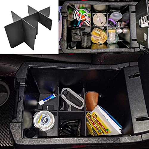 EDBETOS Center Console Organizer Insert Dividers Compatible with Toyota 4Runner 2010-2020 2021 2022 2023 5th Gen 4Runner Accessories Armrest Interlock Secondary Storage ABS Material