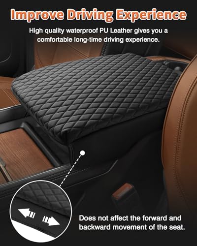 Shademax Center Console Cover for Dodge Ram 1500 2026 2025-2019, Armrest Cushion Pad Cover for 5th Ram 1500 2500 3500 Accessories Arm Rest Cushion Leather Bucket Seat Console Protector Anti-Scratch - size: Size for Dodge Ram 1500 2500 3500 2019-2026