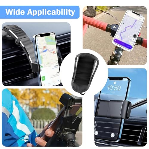 Car Phone Sunshade Cover, Glare Blocking & Heat Insulation Shield, Vertical Folding Umbrella for Dashboard Phone Holder, Portable Protection Cover for Most Cars (Black)