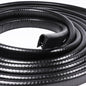 Black Edge Trim U-Channel Rubber Weatherstrip with Metal 1/2" X 3/8" - Fit Gap 3/64" to1/4 Car Door Edge Sealing Strip, PVC Weather Stripping Metal Edge Protector - 15Foot