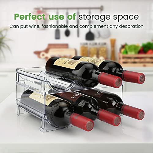 Water Bottle Organizer for Cabinet, Water Bottle Storage Organizer, 2 Packs Water Bottle Storage Rack, Water Bottle Holder for Cabinet, Stackable Water Bottle Storage Rack - size: 2 Pack