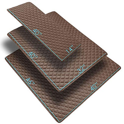 FH Group F16501BROWN-32 Deluxe Heavy Duty Faux Leather Diamond Pattern Multi-Purpose Brown Automotive Cargo Liner fits most Cars, SUVs, and Trucks, 32 inches - color: Brown, size: 40 x 32 Inches