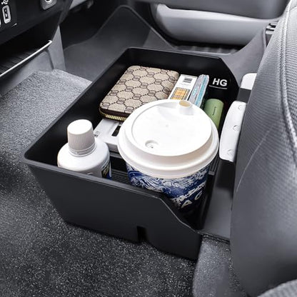 HGWEI Underseat Storage Organizer Compatible with 2015-2026 Ford F150 and 2017-2026 F250 F350 F450 Accessories - Front Console Center with 40/20/40 Jump Seat Cup Holder Replacement Tray