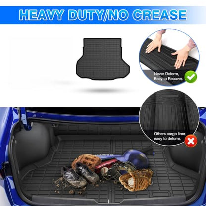 K4 Cargo mat - Trunk Mat for Kia K4 2025 2026, All Weather Trunk Mat for K4 Accessories, Heavy Duty Rubber Mats, Car Accessories - size: 4)Kia K4 25-26