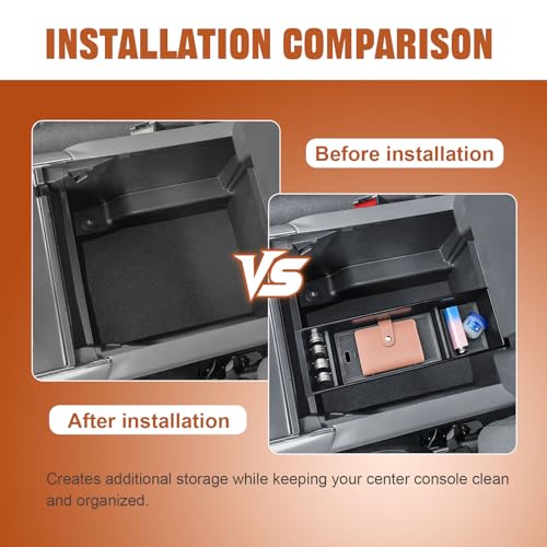 Center Console Organizer Compatible with Ford F150 Accessories 2024 2025 2026 & F150 Lightning,Center Console Tray for F-150 Interior Accessories, Work Great with The OEM Tray-(Only One Tray)
