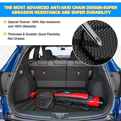 KUST Custom Fit Cargo Mat for Honda HRV 2016-2022, HR-V Accessories Cargo Liner All Weather Trunk Mat, TPE Rubber Mat Non-Slip Black - style: HR-V 2016-2022 │ Trunk Mat