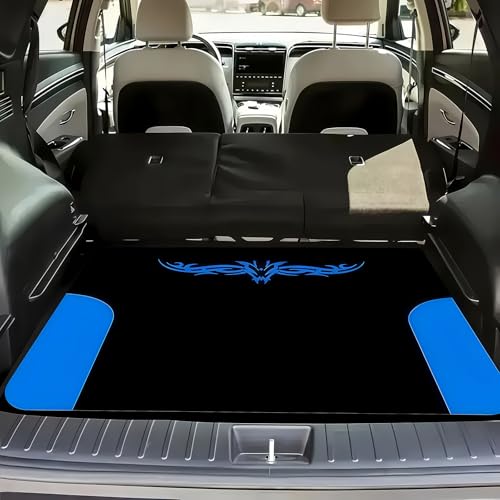 Universal Car Trunk Mat, All Weather Trunk Protection Cargo Liner, Stylish Vehicle Interior Accessories, Durable Cargo Mat Rear Trunk Line Suitable for Most Car (Fashion Blue Lines, 29" x 39") - color: Fashion Blue Lines
