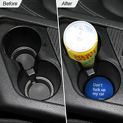 Car Cup Coaster, 4Pcs 2.75 Inch Auto Cup Holder Insert Coasters, Non-Slip Waterproof Embedded Drink Mat, Automotive Interior Accessories for Men and Women (D Blue/4PCS) - color: D Blue/4PCS