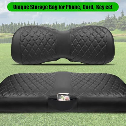 Golf Cart Seat Covers Compatible with Yamaha Drive G29 2007-2016 and 2017+ Drive 2 Carts, Made Thick Premium Marine Leather Custom Diamond Stripe Soft Comfortable/Anti-Scratch/Anti-Fading - style: Fit Yamaha Drive G29&Drive2