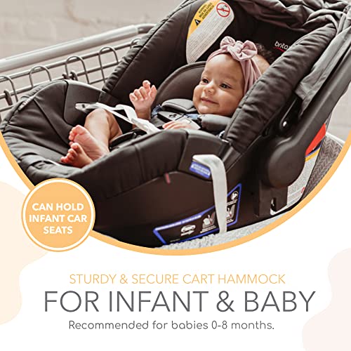 Shopping Cart Hammock – Infant Seat for Grocery Carts – Holds Car Seats Securely – Compatible with Select 4-Seater Wagons (20–24” Wide) – Supports Up to 50 lbs – Black