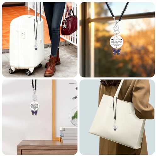 Thank You Car Hanging Accessories Appreciation Gifts for Coworkers Employee Teacher Women Men Leaving Gift Rear View Mirror Hanging for Her Retirement Goodbye Farewell Gift Rear View Mirror Car Charm