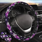 Purple Butterfly Steering Wheel Cover - Purple Butterfly Steering Wheel Protector Neoprene 15inch Car Accessories 2 Pcs Car Coasters for Women Men - color: Purple Butterfly 2