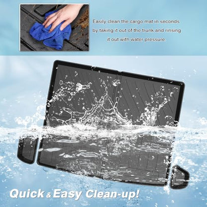 Mixsuper Custom Fit for Cargo Liner 2014-2022 Jeep Cherokee All Weather Trunk Liner Anti-Slip Durable Rear Cargo Floor Mat Black (Not for Jeep Grand Cherokee)
