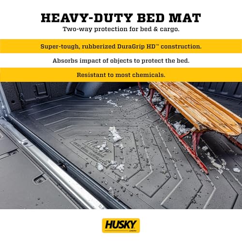 Husky Liners Custom Bed Liner | Fits 2015-2026 Ford F-150, 2022-2026 F-150 Lightning, 5'7" Bed (Will NOT fit w/Drop-in Bed Liners) | Bed Liner, 1-pc Black - 16008