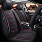 Full Set Seat Covers for Mitsubishi Outlander 2011-2024 2025 2026 Waterproof Premium Leather for Outlander Car Seat Covers Compatible Airbag Seat Cushions(5 Seats, Black&Redline)