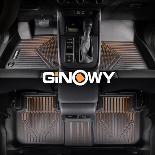 GINOWY- Floor Mats & Cargo Liner for Kia Seltos 2020-2023, TPE All Weather Protection Seltos Car Mats, Custom Floor Liners Non-Slip Trunk Mat, Waterproof Accessories Black - style: 30) for KIA Seltos 2020-2023 Full Set