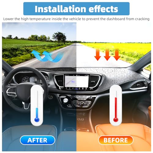Dash Cover Mat for Chrsyler Pacifica 2017 2018 2019 2020 2021 2022 2023 2024 2025 Accessories Non-Slip Dashboard Cover Mat Sunshade UV Rays Protector Interior Accessories - size: Compatible with Pacifica 2017-2025