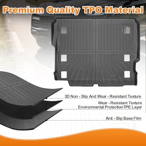 Trunk Liner for 2018-2025 Jeep Wrangler JL (Without subwoofer) 3D Custom Fit All-Weather TPE Material Waterproof Car Cargo Liner Mat, Black - color: 2018-2025 Jeep Wrangler JL