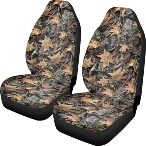 Camo Hunting Tree Branch Car Seat Covers Washable Seat Protector for Men Women Air Mesh Cloth Automotive Vehicle Seat Covers for Cars Interior for Cars, Sedans, Trucks, SUVs Universal - color: Camo Hunting Tree Branch