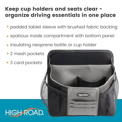 High Road DriverStash Front Seat Car Organizer with Insulated Cup Holder
