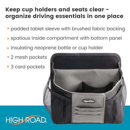 High Road DriverStash Front Seat Car Organizer with Insulated Cup Holder