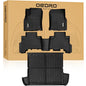 OEDRO Floor Mats & Cargo Liner Fit for Toyota 4Runner 2013-2024(Only 5 Seater, Not Fit 7 Seats), Custom Fit TPE All Weather Floor Liners for 4Runner Accessories, 1st & 2nd Row Car Mats Full Set, Black - style: 13-24 4Runner Full Mat Set