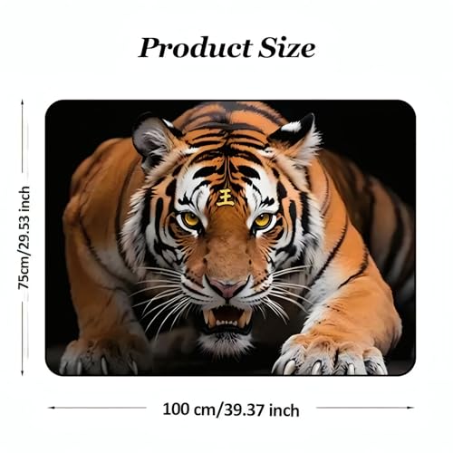 Universal Car Trunk Mat, All Weather Trunk Protection Cargo Liner, Stylish Vehicle Interior Accessories, Durable Cargo Mat Rear Trunk Line Suitable for Most Car (Tiger Staring Pattern, 29" x 39") - color: Tiger Staring Pattern