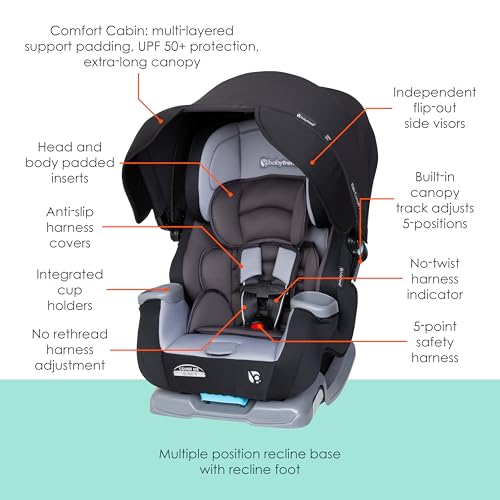Baby Trend Cover Me™ 4-in-1 Convertible Car Seat - color: Dark Moon