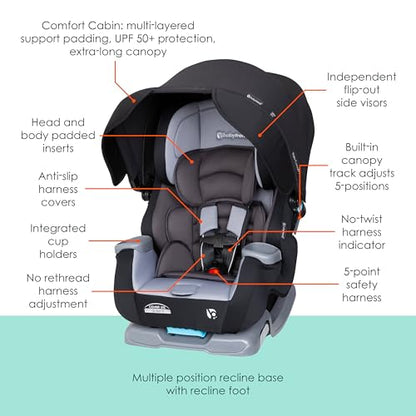 Baby Trend Cover Me™ 4-in-1 Convertible Car Seat - color: Dark Moon